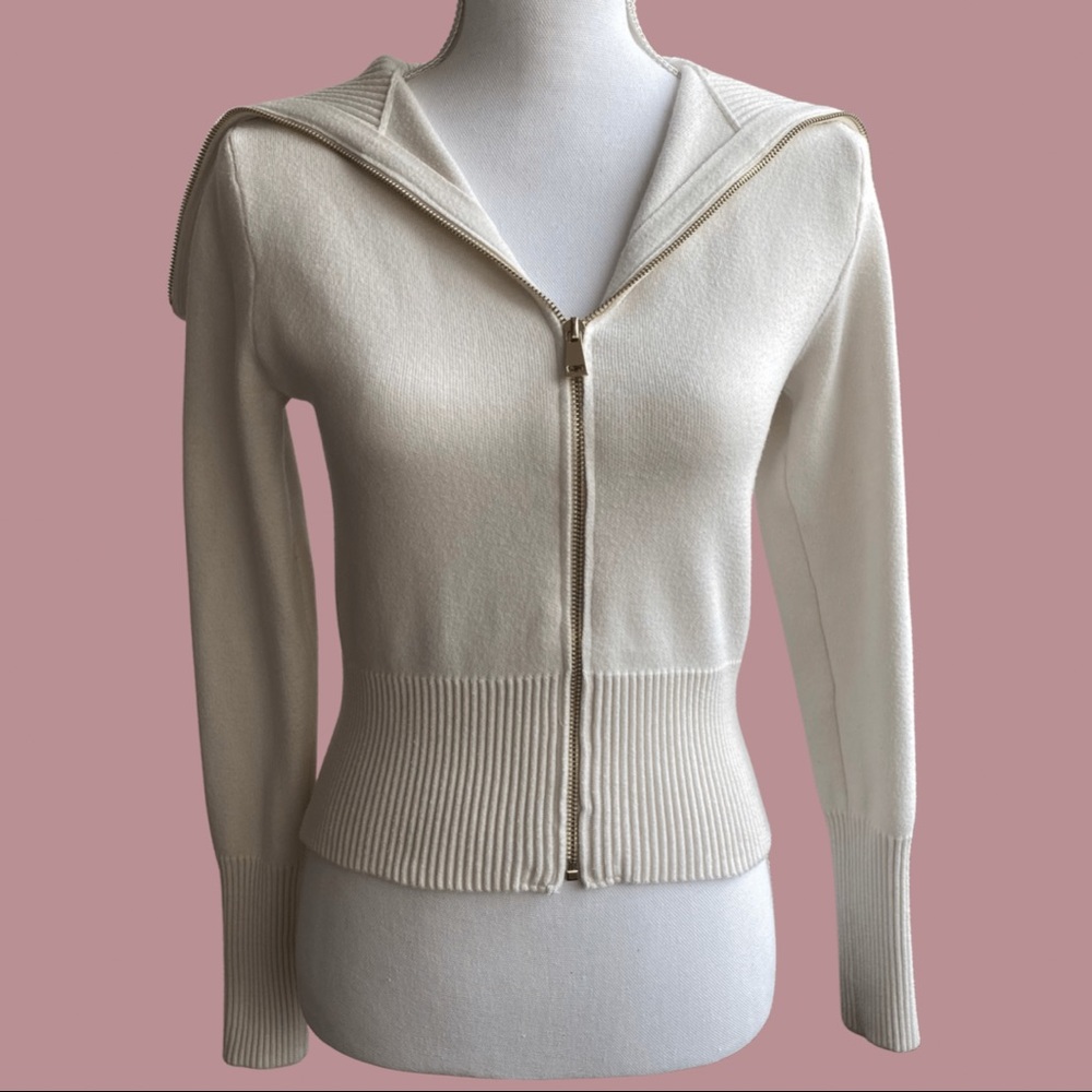 Zara Zip up Knit Sweater